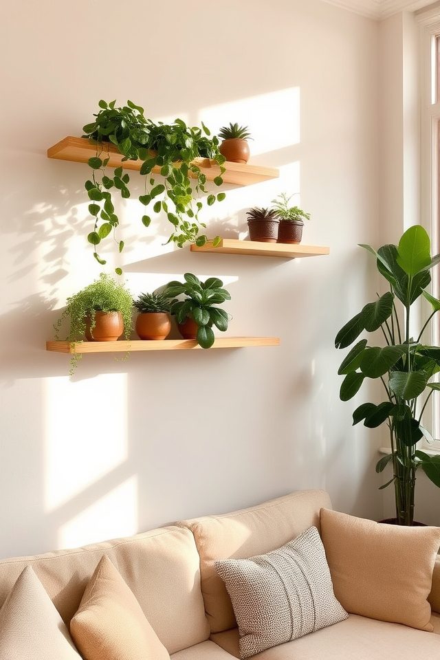 stylish vertical plant display