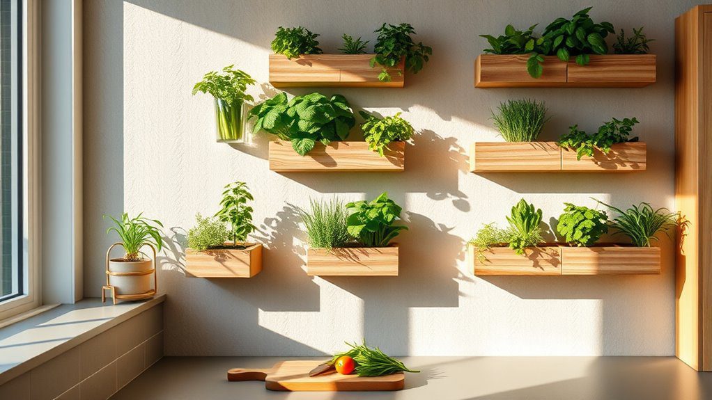 stylish wall mounted greenery display