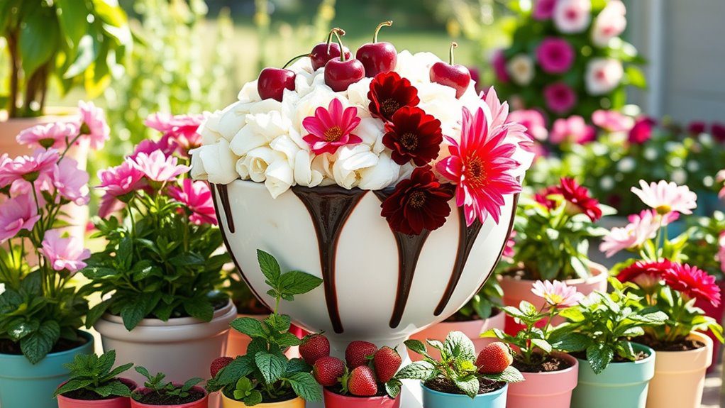 sundae inspired vibrant plant arrangements