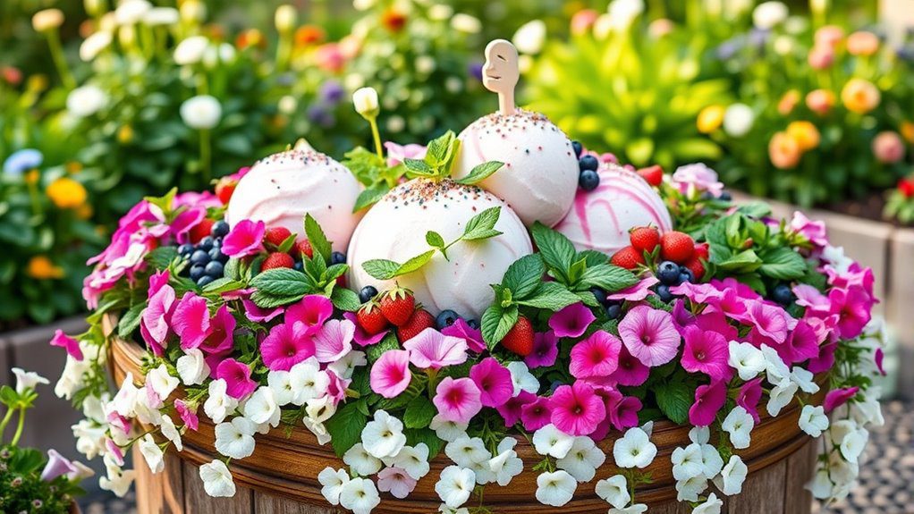 sundae themed garden beds