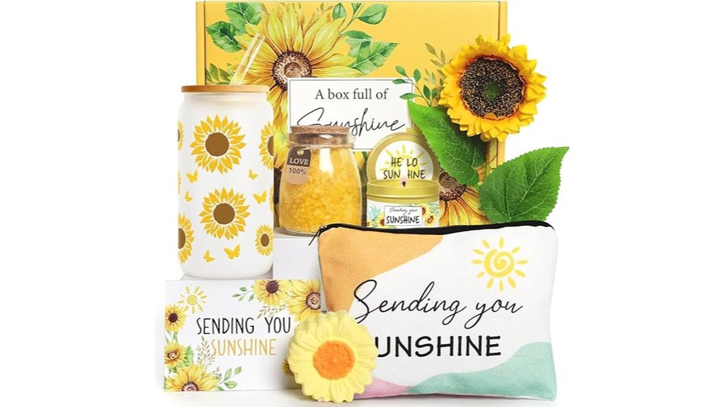 sunflower spa gift basket
