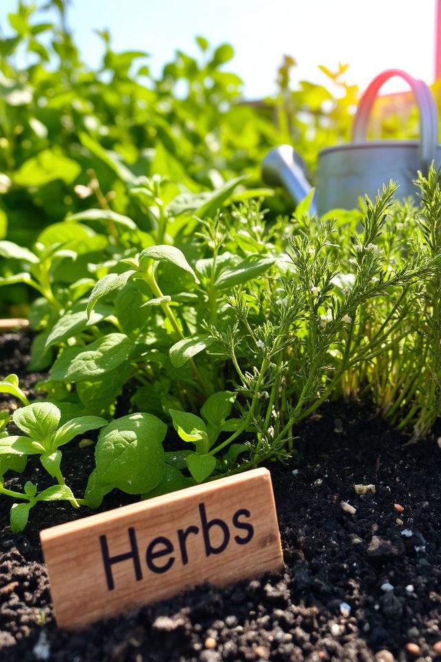 sunny herb garden success