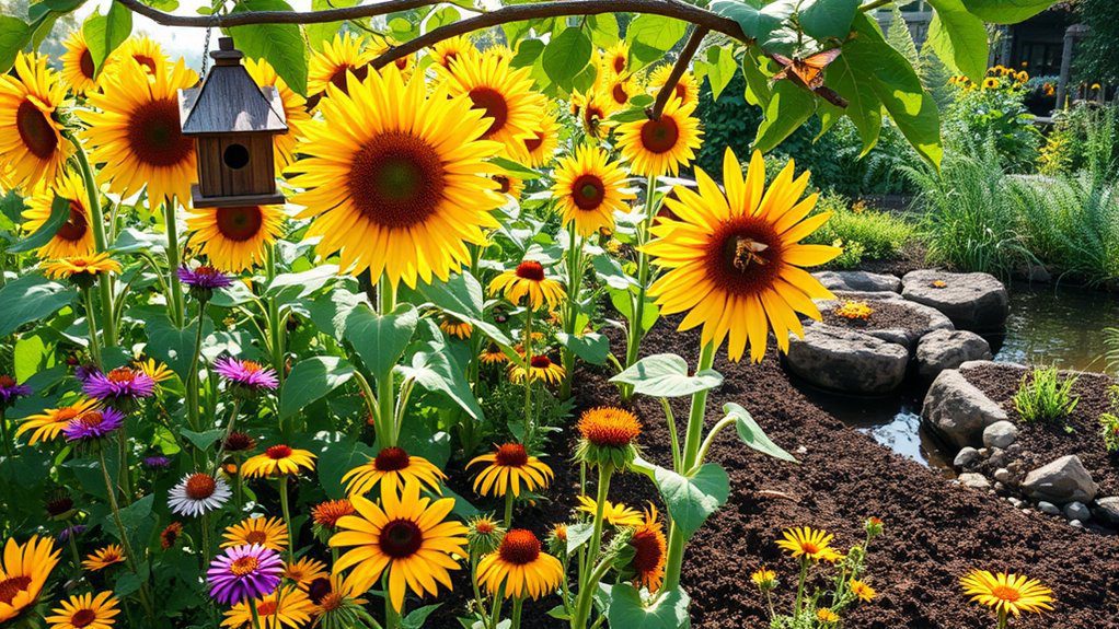 support wildlife with sunflowers