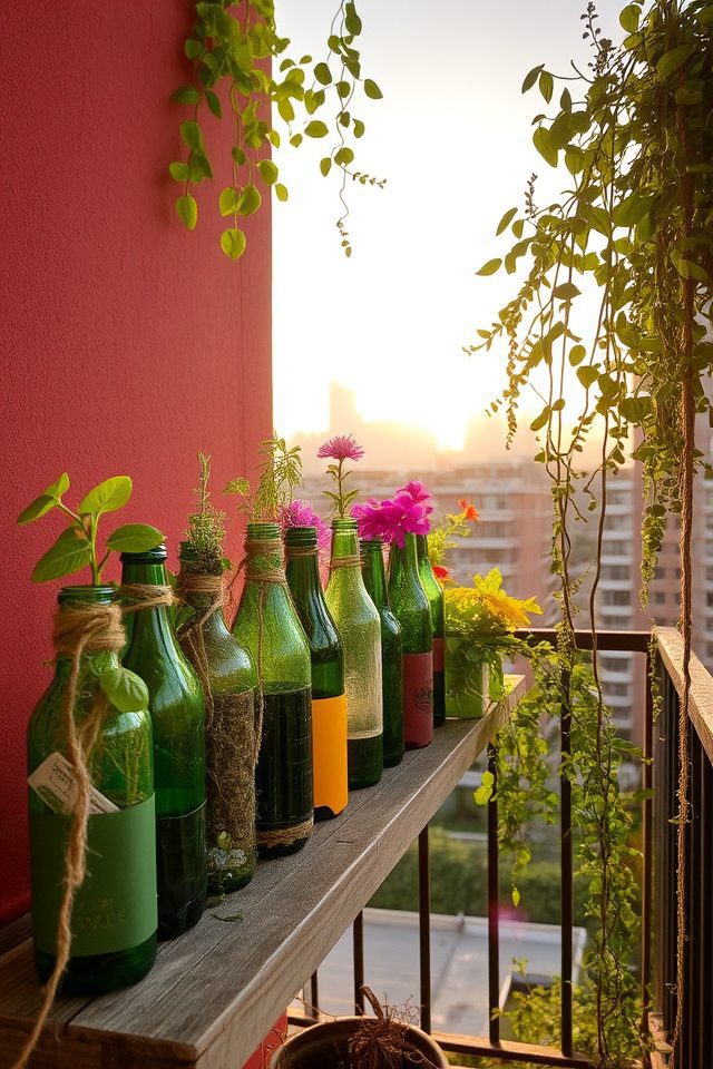 sustainable diy bottle planters