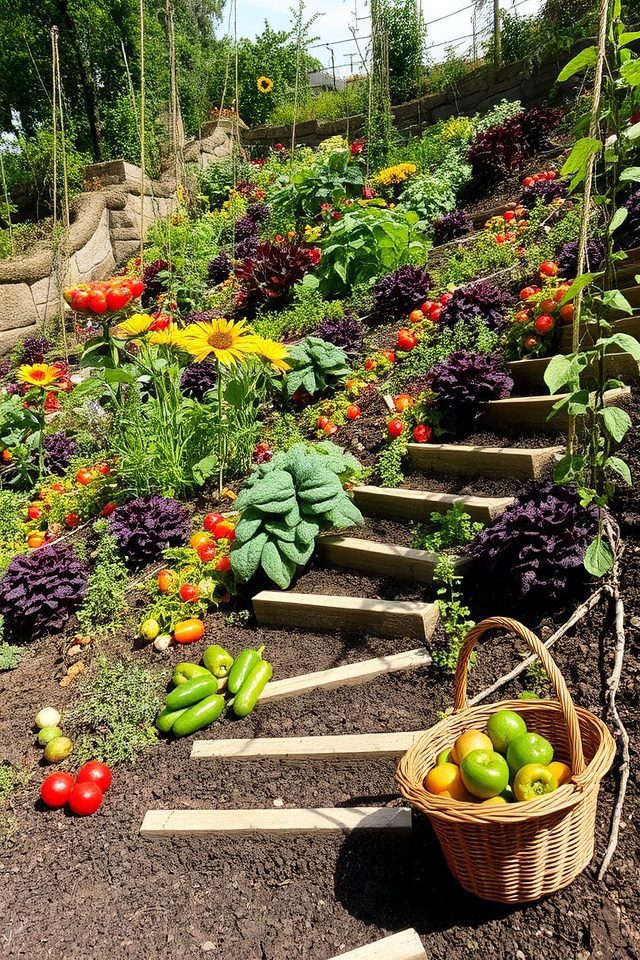 sustainable edible hillside gardening