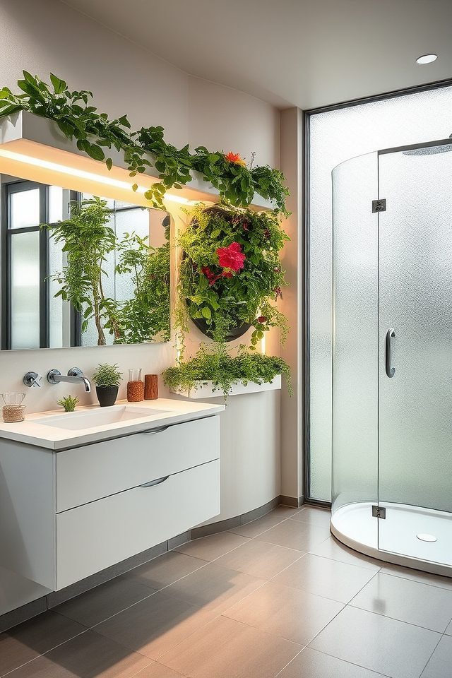 sustainable vertical garden feature