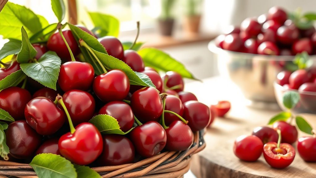 sweet firm summer cherries