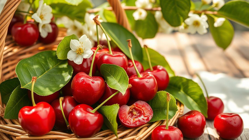 sweet juicy summer cherries