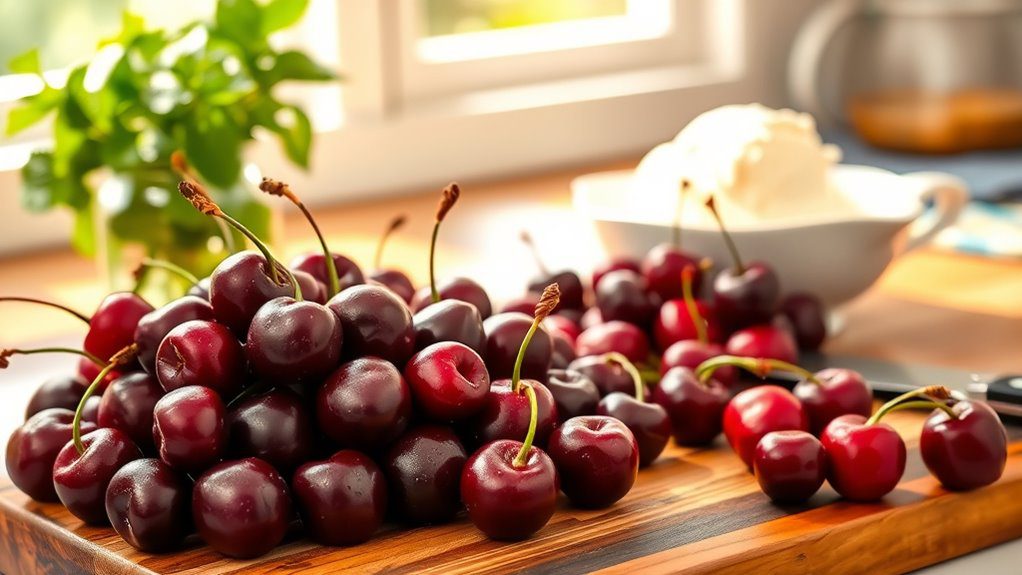 sweet juicy summer cherries