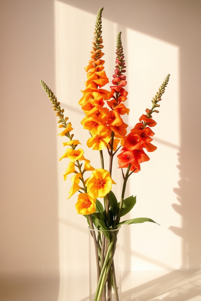 tall colorful flower spikes