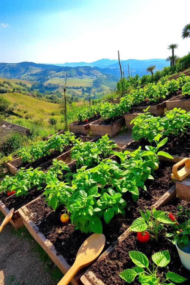 terraced vegetable garden design