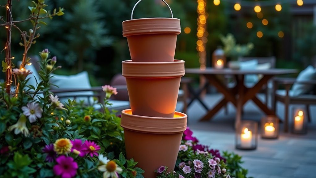 terracotta pot lantern decoration