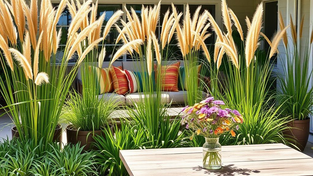 textural contrast with grasses