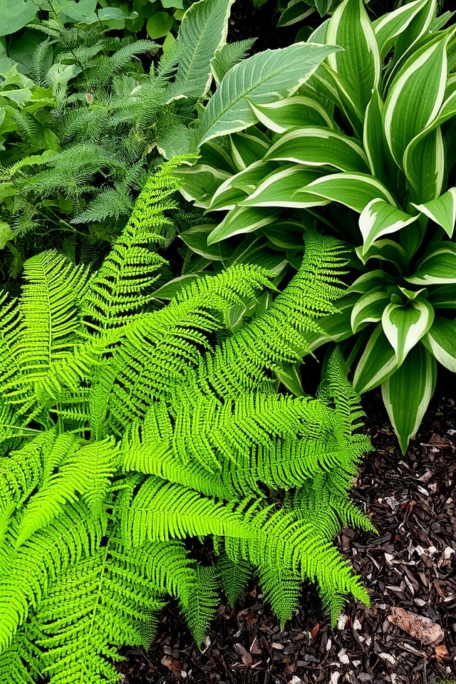 textured foliage enhances garden beauty