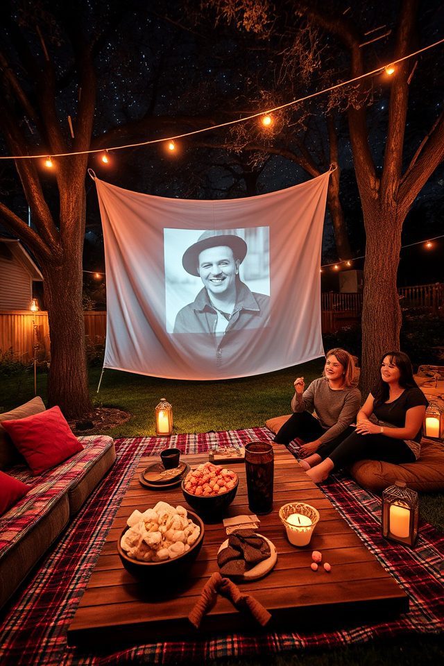 themed backyard movie experience