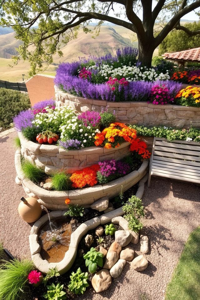 tiered garden landscaping design