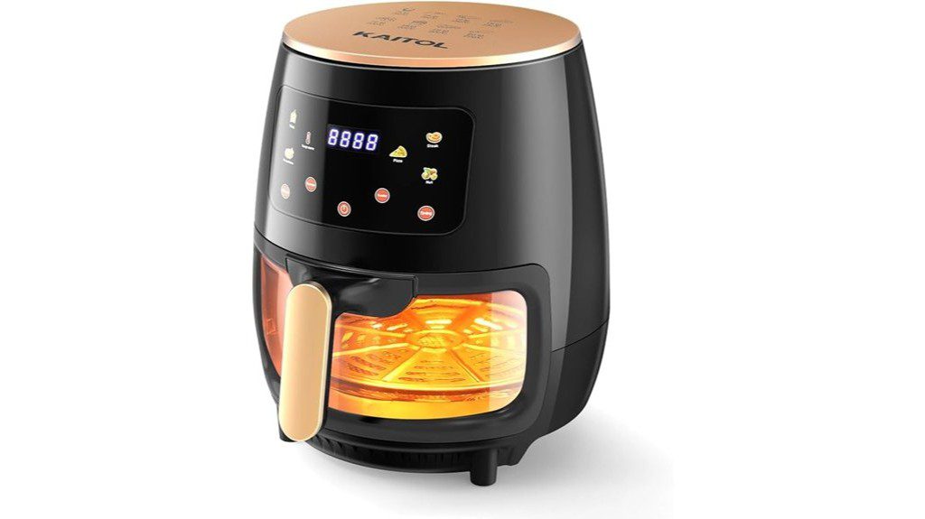 touch control glass air fryer