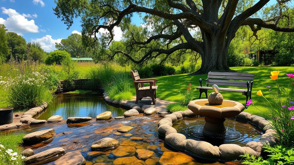 tranquil farmhouse garden oasis