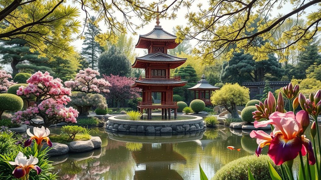 tranquil garden focal point