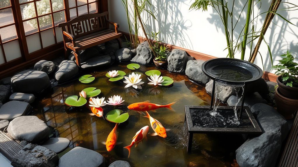 tranquil indoor water features
