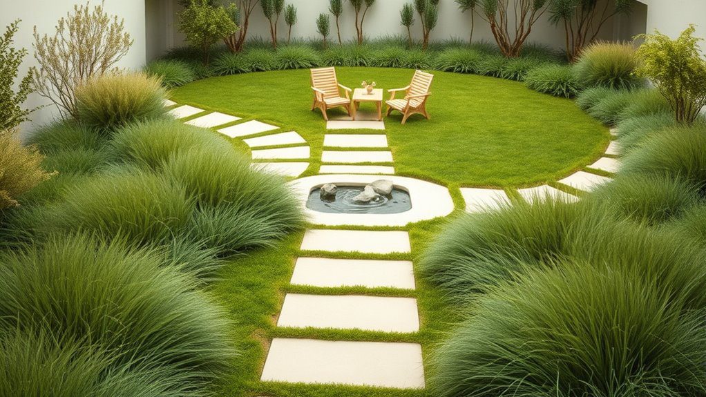 tranquil minimalist garden retreat