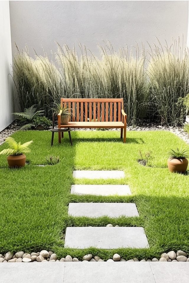 tranquil minimalist green oasis