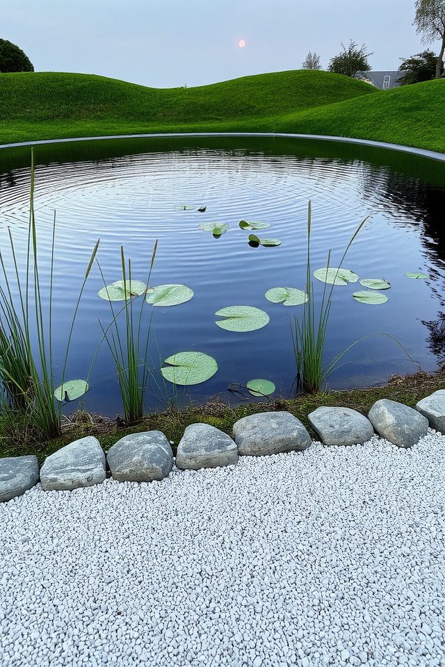 tranquil minimalist water garden