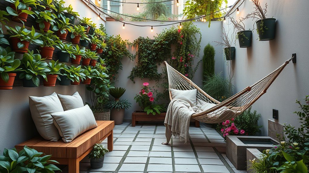 tranquil narrow garden retreat