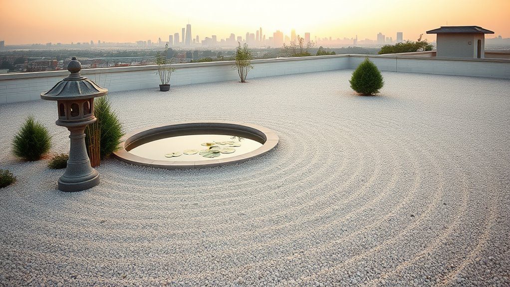 tranquil rooftop zen garden