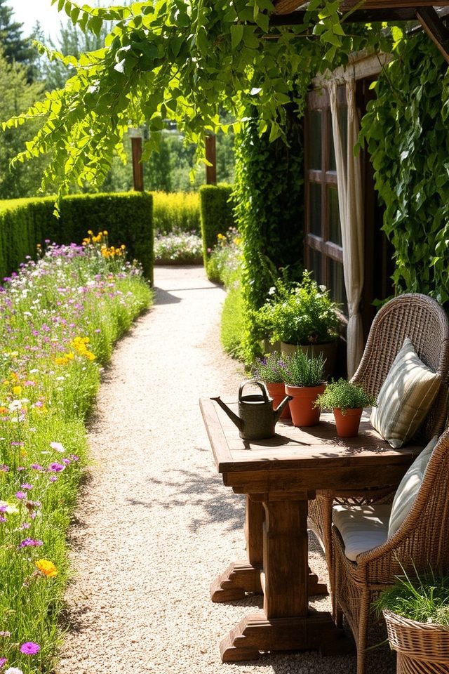 tranquil rustic garden escape