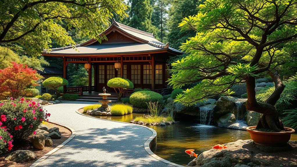 tranquil tea garden design