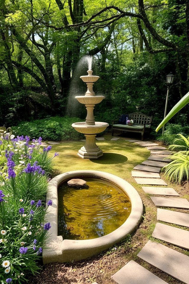 tranquil water feature sanctuary