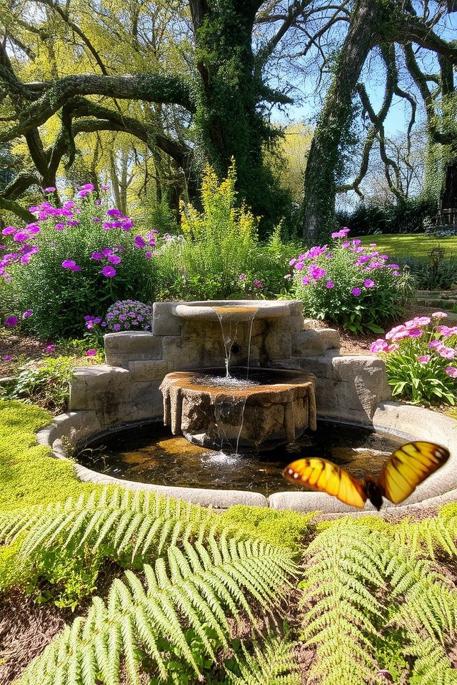 tranquil water garden feature