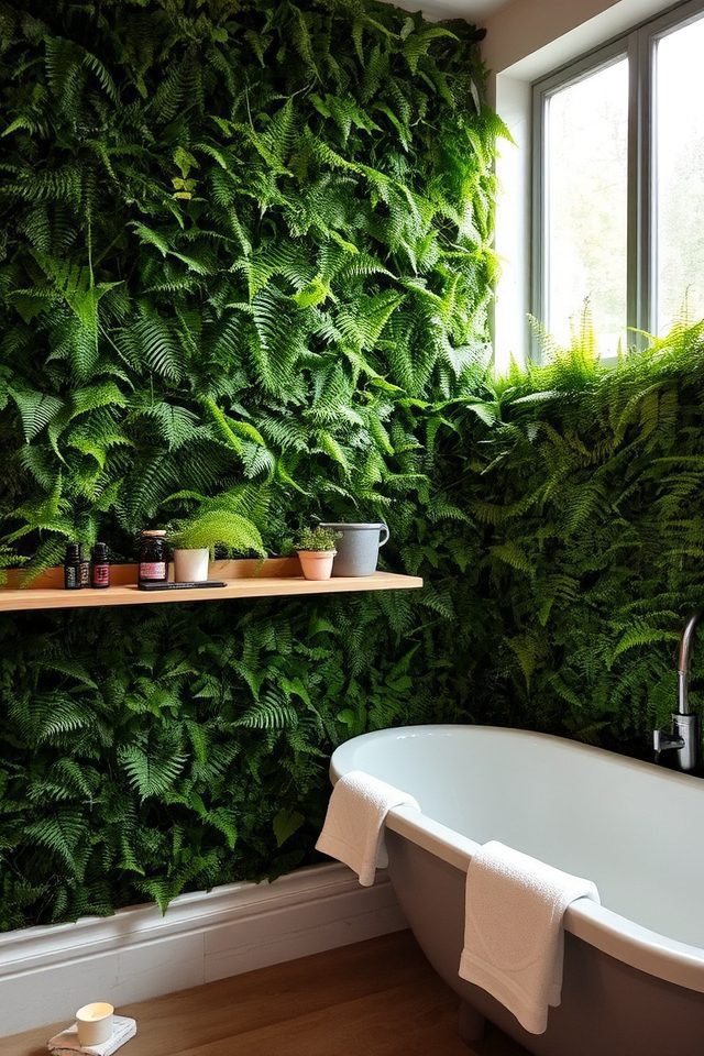 transformative bathroom fern garden