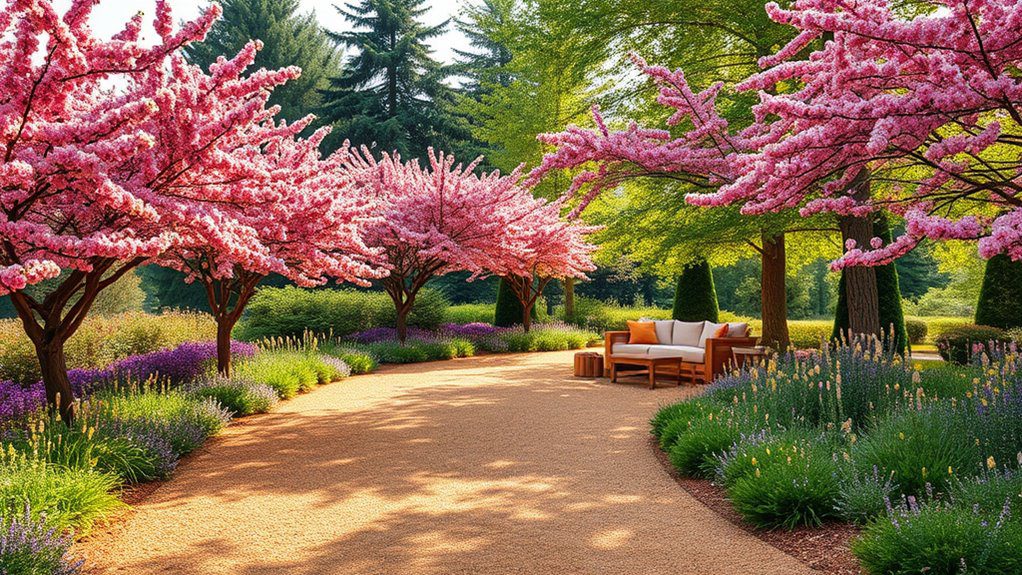 tree lined pathway design elements
