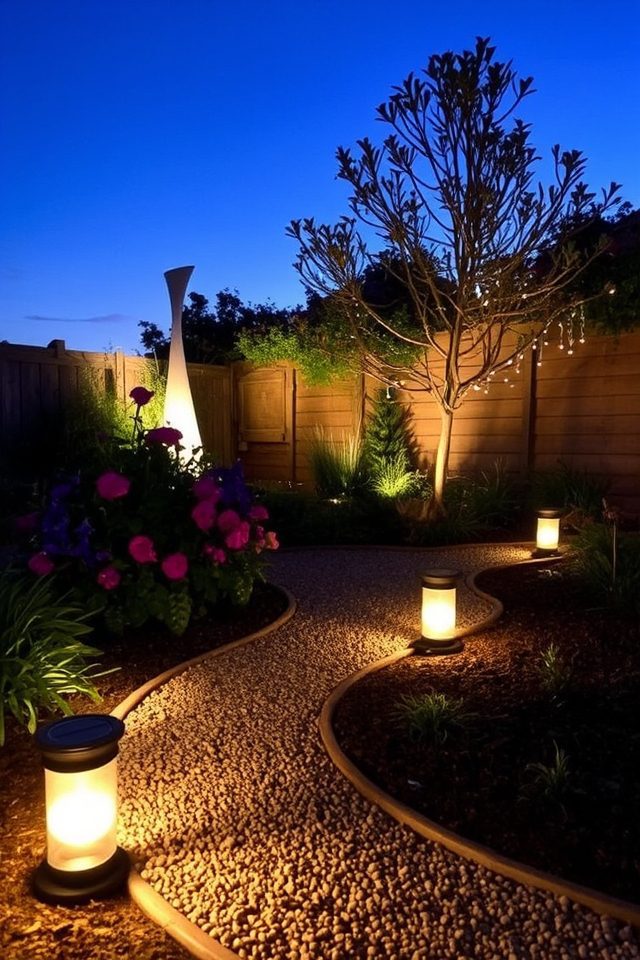 triangle garden lighting enhancement