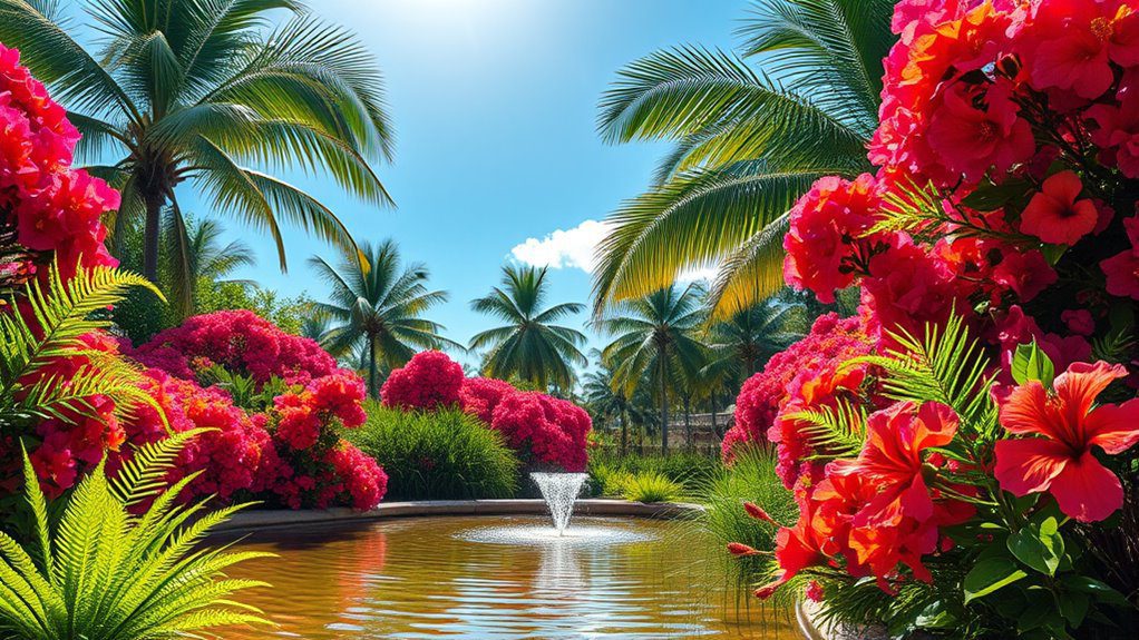 tropical garden paradise retreat