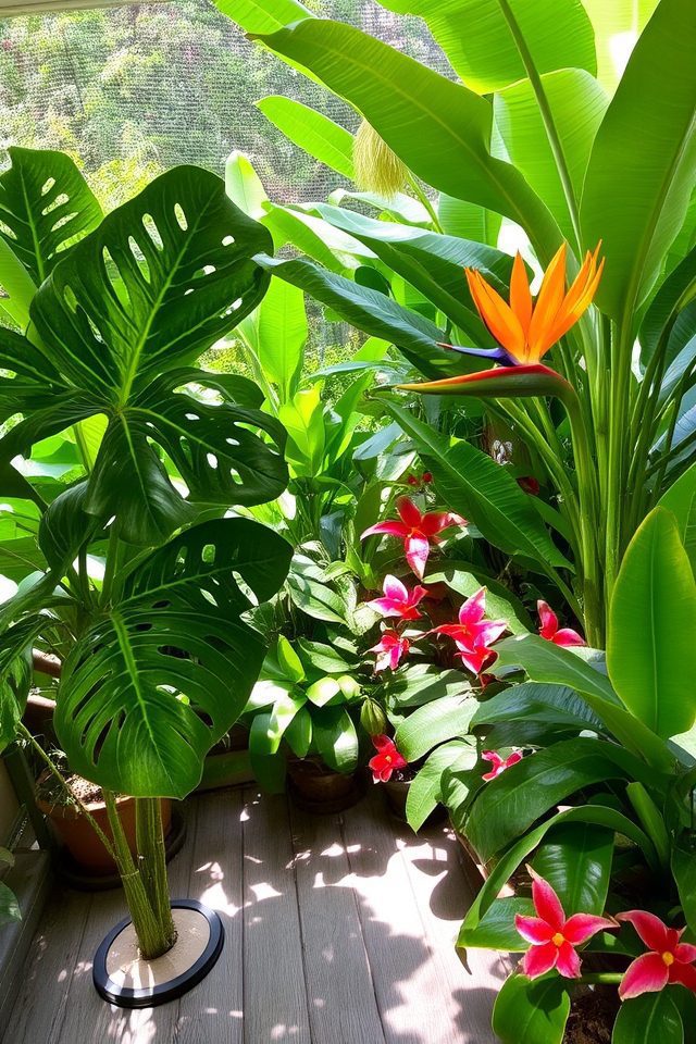 tropical paradise back porch