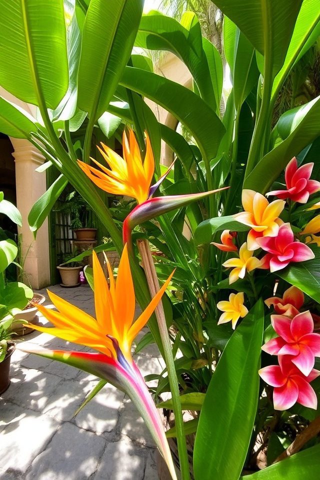 tropical plants create oasis