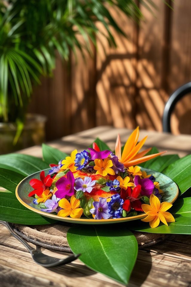 tropical vibrant bold statement