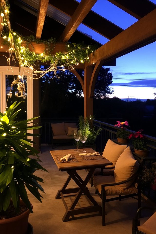 twinkling lights create ambiance