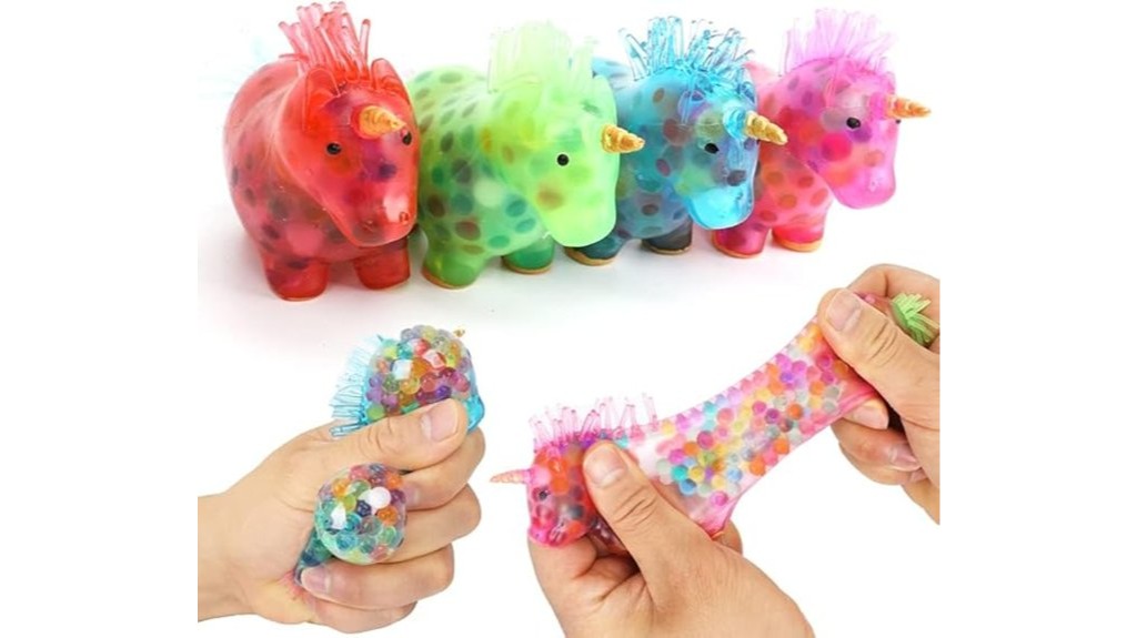 unicorn stress balls gift set