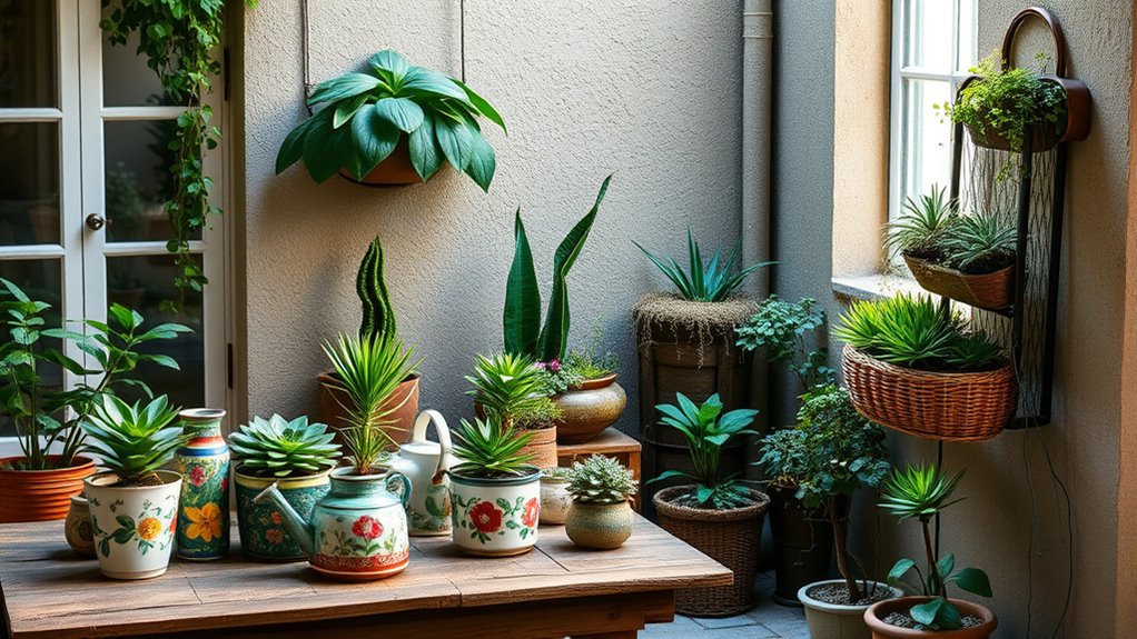 unique planters enhance aesthetics