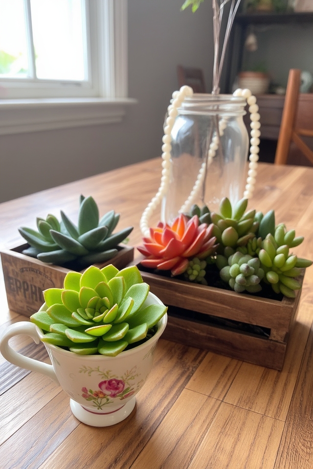unique succulent container arrangements