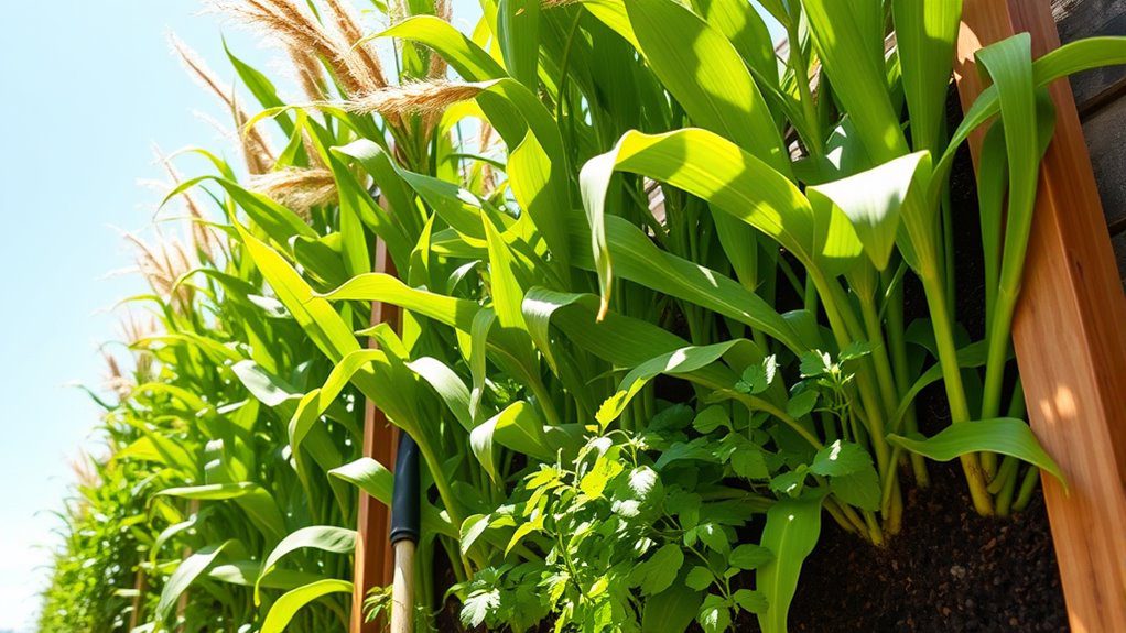 vertical corn gardening techniques