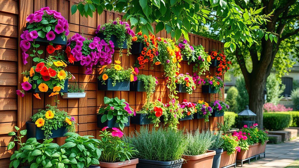 vertical flower bed enhancement