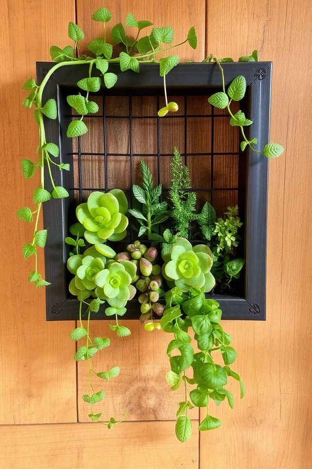 vertical garden planter display