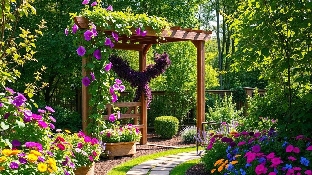 vertical garden trellis design