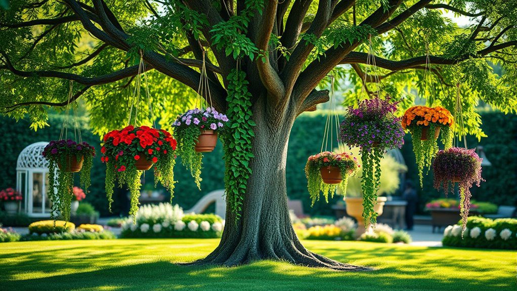 vertical garden with planters