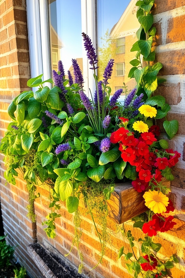 vertical gardening window boxes
